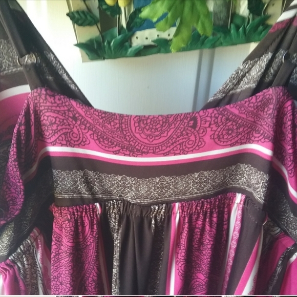 Vintage INC Illusion Scarf Maxi Dress - Picture 3 of 11